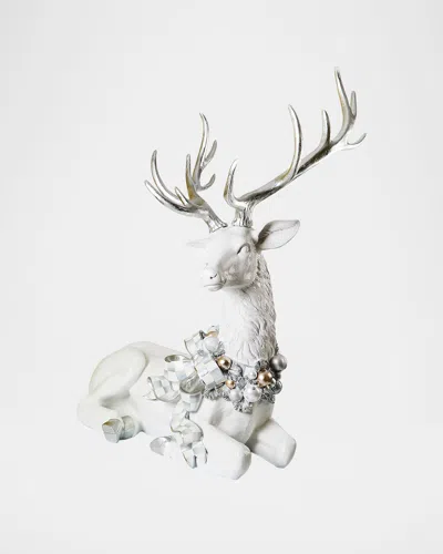 Mackenzie-childs Crystal Palace Resting Trophy White-tailed Deer Holiday Decor