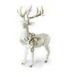 Mackenzie-childs Palace Standing Deer Holiday Decor In White