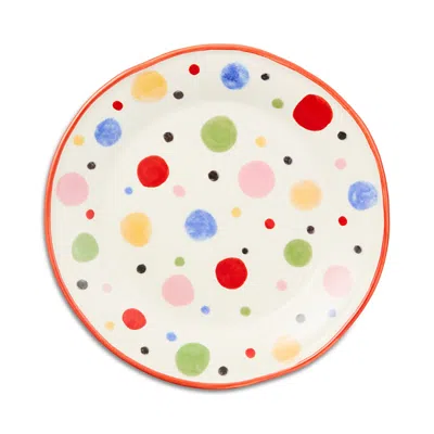 Mackenzie-childs Day At The Fair Salad Plate In White