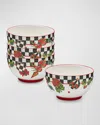 Mackenzie-childs Deck The Halls Breakfast Bowls, Set Of 4