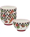 Mackenzie-childs Deck The Halls Breakfast Bowls, Set Of 4 In No Color