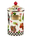Mackenzie-childs Deck The Halls Large Canister In Multi