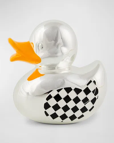 Mackenzie-childs Duck Coin Bank In White