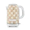 Mackenzie-childs Mocha Check Electric Kettle In Multi