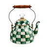 Mackenzie-childs Emerald Check 3-quart Tea Kettle