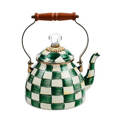 Mackenzie-childs Emerald Check 3-quart Tea Kettle