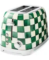 Mackenzie-childs Emerald Check 2-slice Toaster In Green