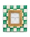 Mackenzie-childs Emerald Check 2.5" X 3" Frame In Green