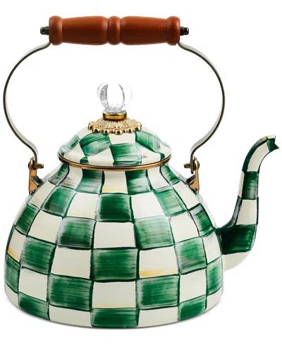 Mackenzie-childs Emerald Check 2-qt. Tea Kettle