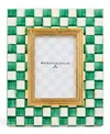 Mackenzie-childs Emerald Check 4" X 6" Frame In Green