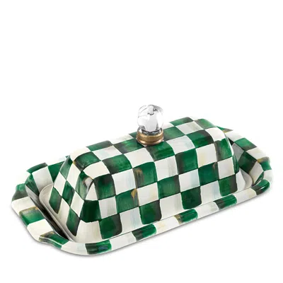 Mackenzie-childs Emerald Check Butter Box
