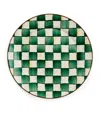 Mackenzie-childs Emerald Check Charger Plate