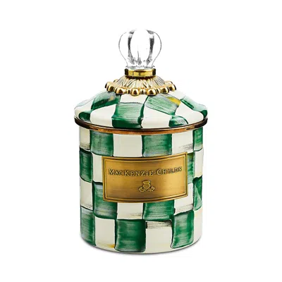 Mackenzie-childs Emerald Check Small Canister