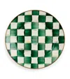 Mackenzie-childs Emerald Check Dinner Plate