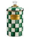 Mackenzie-childs Emerald Check Large Canister