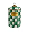 Mackenzie-childs Emerald Check Large Cannister