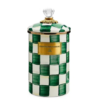 Mackenzie-childs Emerald Check Large Cannister