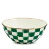 Mackenzie-childs Emerald Check Large Everyday Bowl