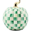 Mackenzie-childs Mackenzie Childs Emerald Check Large Pumpkin In Green