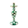 Mackenzie-childs Mackenzie Childs Emerald Check Medium Candlestick Holder