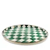 Mackenzie-childs Emerald Check Round Tray