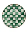 Mackenzie-childs Emerald Check Salad Plate