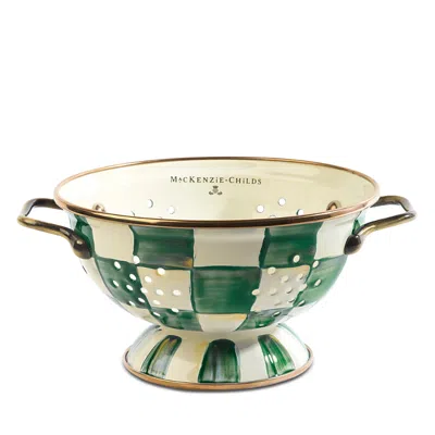 Mackenzie-childs Emerald Check Small Colander