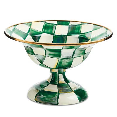 Mackenzie-childs Emerald Check Small Compote