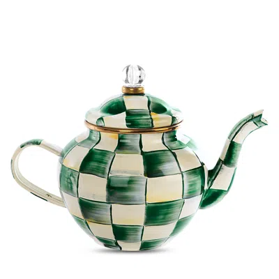 Mackenzie-childs Emerald Check Teapot