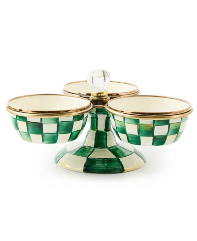 Mackenzie-childs Emerald Check Triplicity In Green