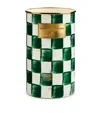 Mackenzie-childs Emerald Check Utensil Holder