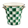 Mackenzie-childs Emerald Check Wine Cooler