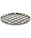 Mackenzie-childs Enameled Steel Courtly Check Round Tray In No Color