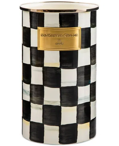 Mackenzie-childs Enameled Steel Courtly Check Utensil Holder In No Color
