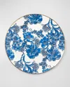 Mackenzie-childs English Garden Royal Blue Enamel Charger Plate