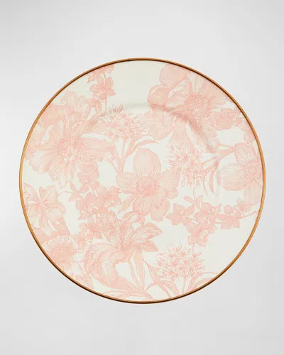 MACKENZIE-CHILDS ROSY ENGLISH GARDEN ENAMEL SALAD/DESSERT PLATE