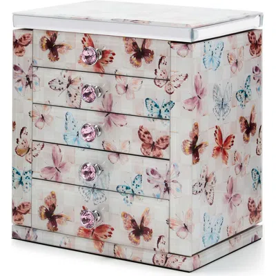 Mackenzie-childs Mackenzie Childs Eternity Rosy Check Jewelry Armoire In Multi