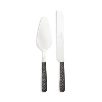 Mackenzie-childs Everyday Black 2-piece Cake Serving Set