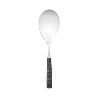 Mackenzie-childs Everyday Black Serving Spoon In White