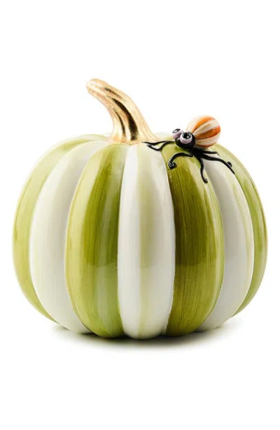 Mackenzie-childs Mackenzie Childs Fergal's Friend Spider On A Small Pumpkin In Green