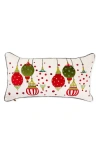 Mackenzie-childs Mackenzie Childs Festive Ornaments Lumbar Accent Pillow In Multi