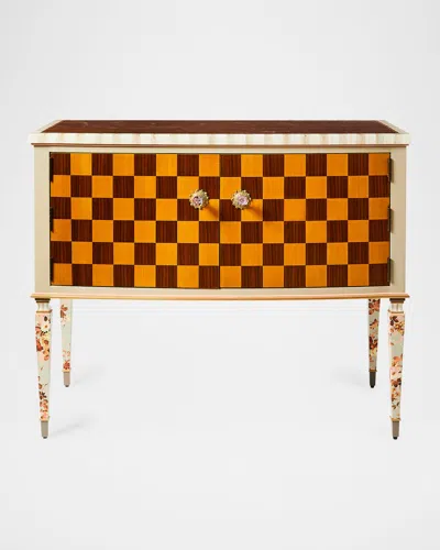 Mackenzie-childs Field Study Check Console Table In Multi