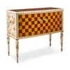 Mackenzie-childs Field Study Check Console Table In Multi