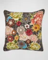 Mackenzie-childs Field Study Embroidered Throw Pillow, 20" Square