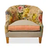Mackenzie-childs Field Study Floral And Gingham Accent Chair In Multi/floral