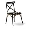 MACKENZIE-CHILDS MACKENZIE-CHILDS FLATIRON BLACK STRIPE DINING CHAIR