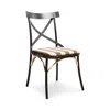 Mackenzie-childs Flatiron Brown Stripe Dining Chair In Brown/white