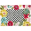 Mackenzie-childs Mackenzie Childs Floral Checkerboard Cotton Bath Rug In Multi