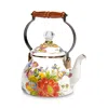 Mackenzie-childs Flower Market 2 Quart Floral-print Enamel Tea Kettle 2.3l