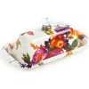 Mackenzie-childs White Flower Market Enameled Steel Butter Box